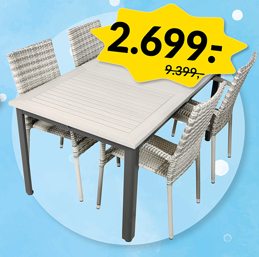 NYDALA GENEVE HAVEMØBELSÆT - JANUARUDSALG